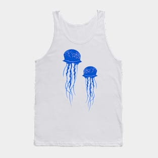 Blue jellyfish Tank Top